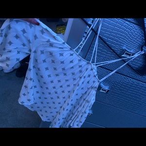 Small Charlotte Russe white off the shoulder top